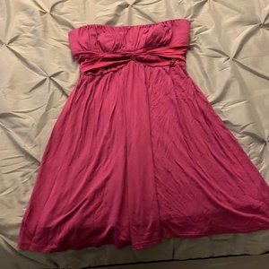 Bebe Tube Top Dress Size L Purple Fuschia Pink